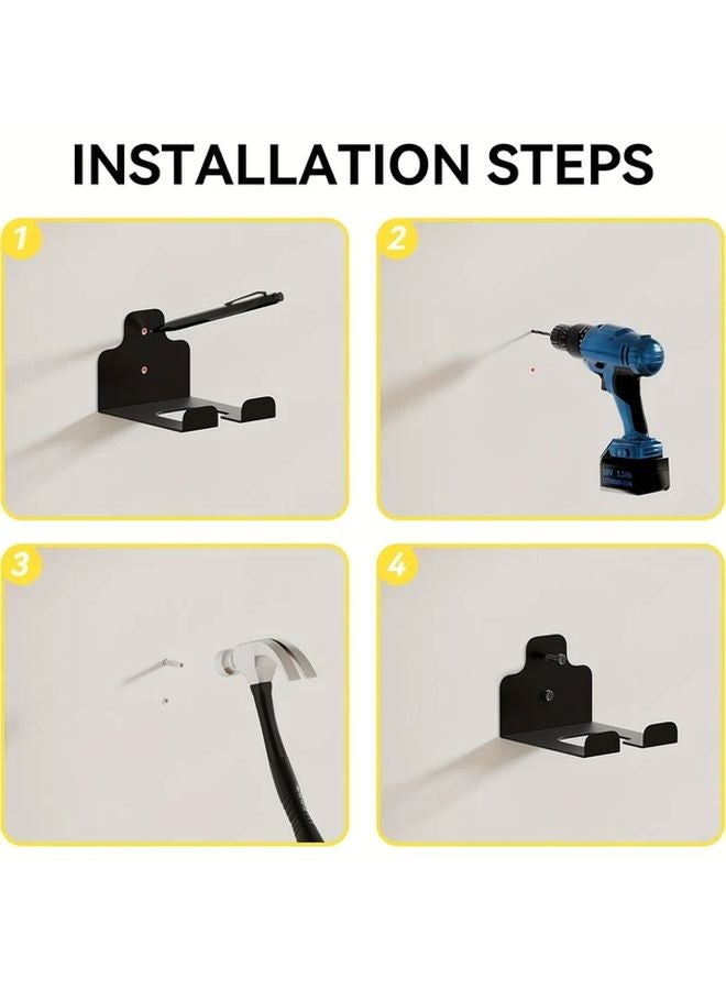 Wall Mounted Garage Organizer Black Garden Tool Hanger For Trimmer Lawn Mower - Image 4